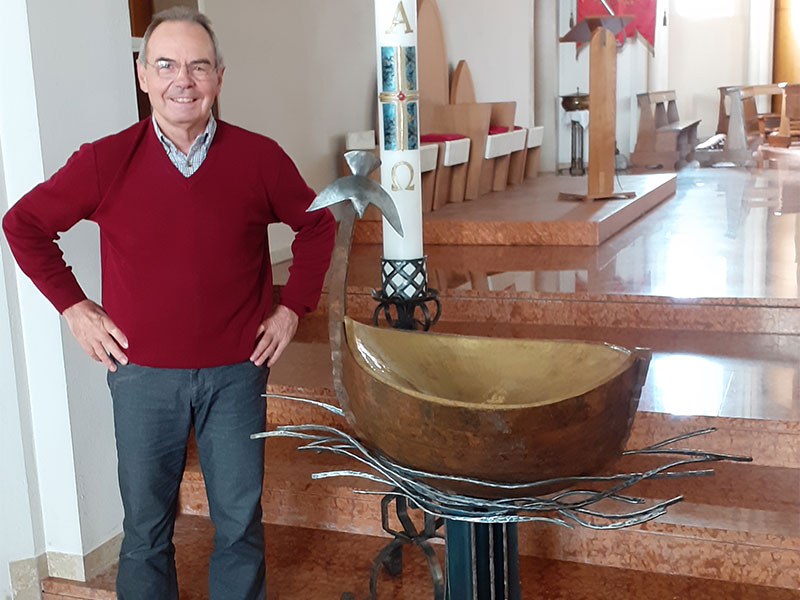 Un nuovo battistero per la chiesa parrocchiale di Frassenè